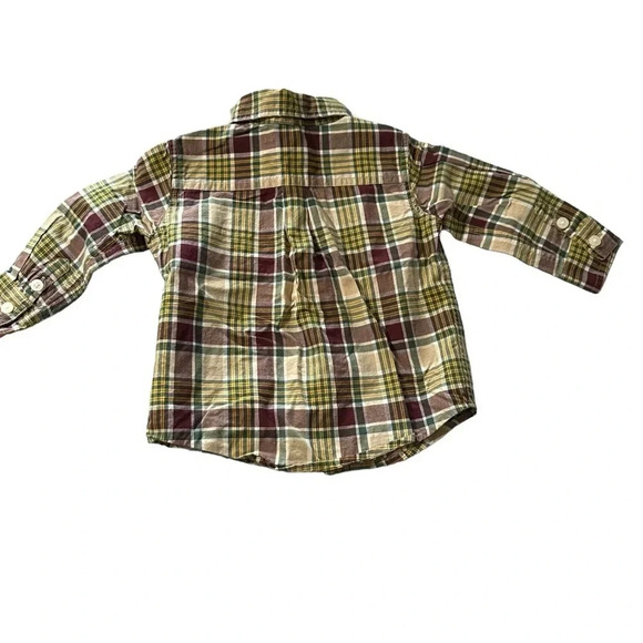 Janie and Jack baby boys size 12-18 month plaid button down shirt - Picture 2 of 3